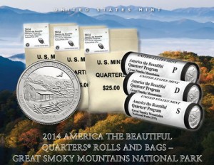 US Mint promotion image for Great Smoky Mountains National Park Quarters