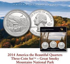 US Mint promotion image for Great Smoky Mountains Quarters Three-Coin Sets