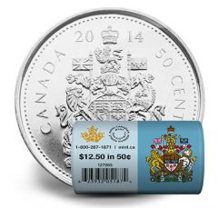 2014 50c Canadian Circulation Rolls in Special Wrap