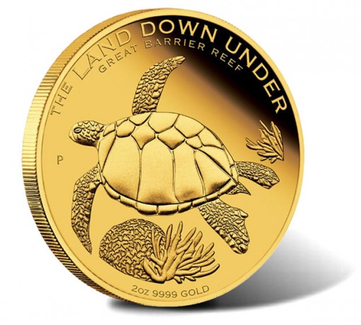 2014 Great Barrier Reef 2 oz Gold Coin