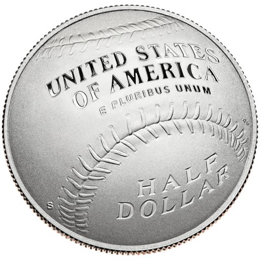 2014 National Baseball Hall of Fame Proof Clad Half-Dollar - Reverse