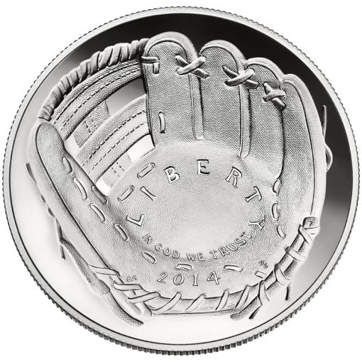 2014 National Baseball Hall of Fame Proof Silver Dollar - Obverse