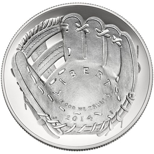 2014 National Baseball Hall of Fame Uncirculated Silver Dollar - Obverse