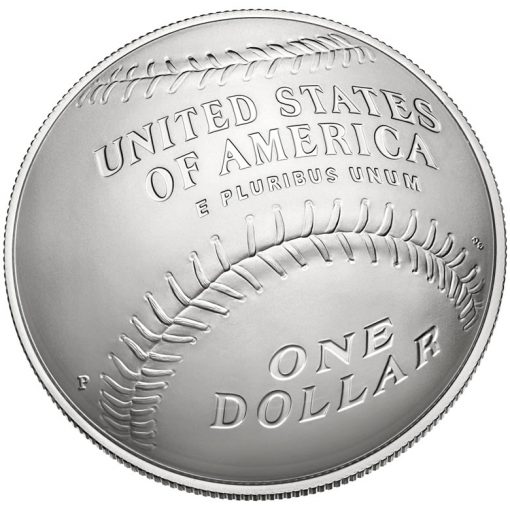 2014 National Baseball Hall of Fame Uncirculated Silver Dollar - Reverse