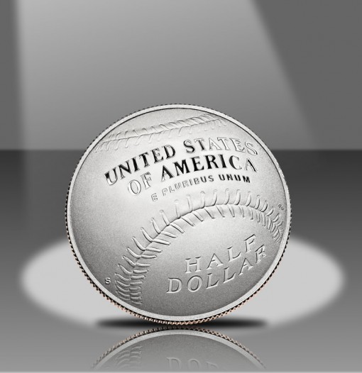2014-S Proof 50c Clad National Baseball Hall of Fame Commemorative Coin (Reverse)