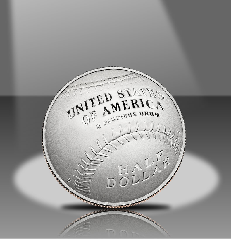 2014-P SILVER DOLLAR BASEBALL HOF Hall Of Fame Silver Proof Coin B33 