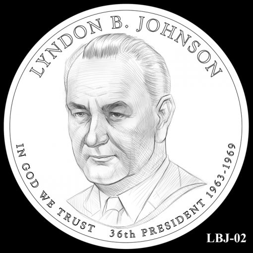 2015 Presidential $1 Coin Design Candidate LBJ-02