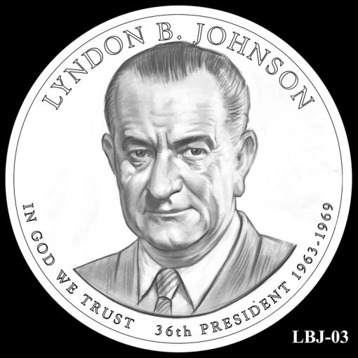 2015 Presidential $1 Coin Design Candidate LBJ-03