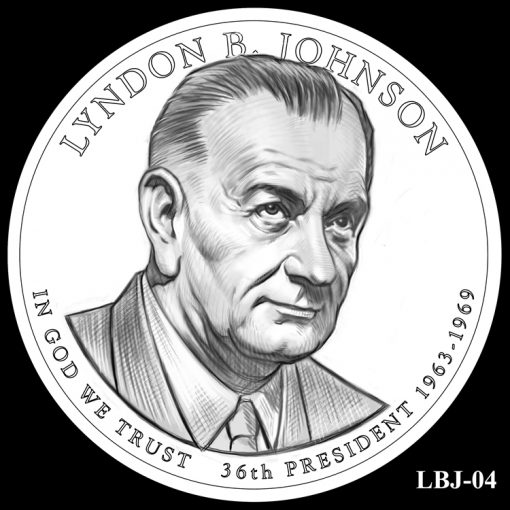 2015 Presidential $1 Coin Design Candidate LBJ-04