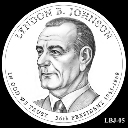 2015 Presidential $1 Coin Design Candidate LBJ-05