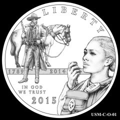 2015 US Marshals Service Commemorative Coin Design Candidate USM-C-O-01
