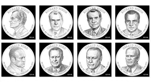 2016 Presidential $1 Coin Design Candidates of Richard Nixon and Gerald Ford