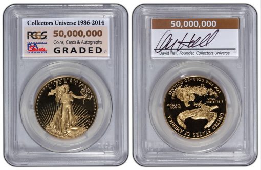 Collectors Universe Awarded Gold Eagle for 50M Certification