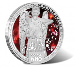 2014 Doctor Who Monsters Coin Depicts Weeping Angel 