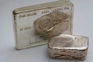 Pure silver bullion bars