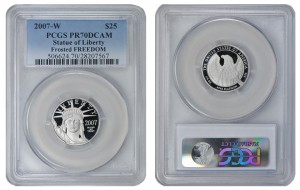 2007 $25 Platinum Eagle Frosted Freedom Variety