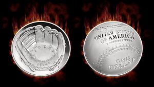 2014 $1 National Baseball Hall of Fame Commemorative Silver Coins