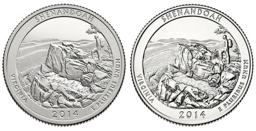 2014 Proof and Uncirculated Shenandoah National Park Quarters