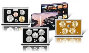 2014 Silver Proof Set - Lenses with Coins and Packaging