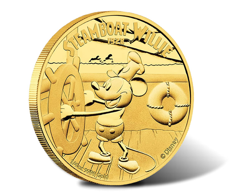 Mickey Mouse on Steamboat Willie Starts Disney Coin Series | CoinNews