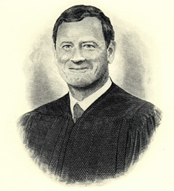 Chief Justice Roberts Engraved Portrait