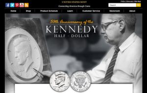 Retrospective of Kennedy Half-Dollar for Anniversary