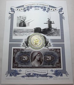 2014 Navy Intaglio Print from Defenders of Freedom Series