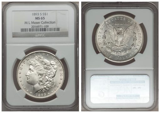1893-S $1 MS65 NGC