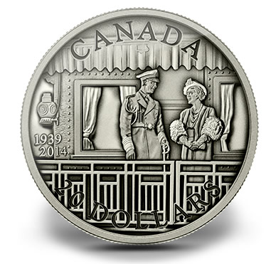 2014 $20 Canadian 75th Anniversary of the First Royal Visit Silver Coin