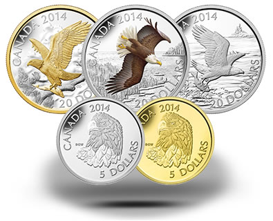 2014 Bald Eagle Canadian Coins