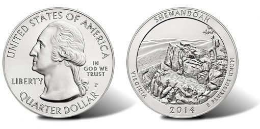 2014-P Shenandoah National Park Silver Uncirculated Coin