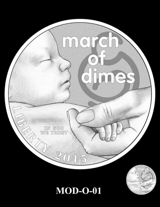 2015 March of Dimes Commemorative Coin Design Candidate MOD-O-01