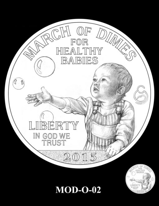 2015 March of Dimes Commemorative Coin Design Candidate MOD-O-02