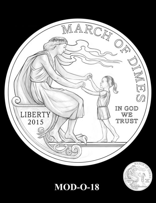 2015 March of Dimes Commemorative Coin Design Candidate MOD-O-18
