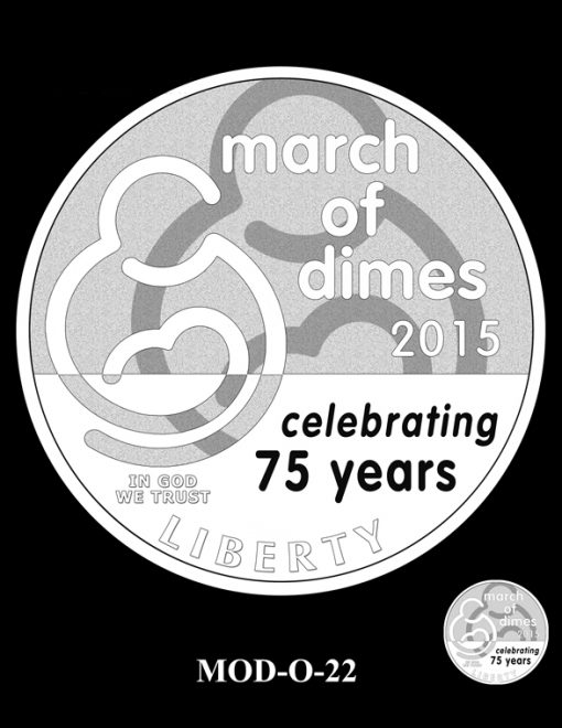 2015 March of Dimes Commemorative Coin Design Candidate MOD-O-22