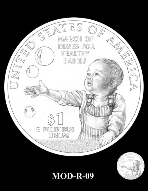 2015 March of Dimes Commemorative Coin Design Candidate MOD-R-09