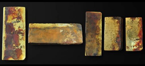5 Gold Ingots from SS Central America