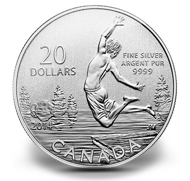 Canadian 2014 $20 Summertime Silver Coin