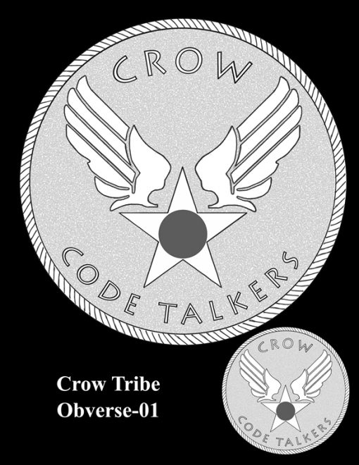 Crow Tribe Code Talkers Gold Medal Design Candidate Crow-O-01