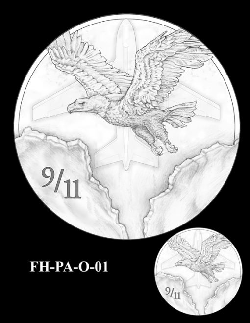 Fallen Heroes Flight 93 Medal Design Candidate FH-PA-O-01