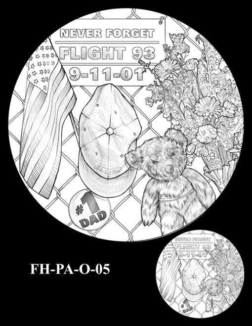 Fallen Heroes Flight 93 Medal Design Candidate FH-PA-O-05