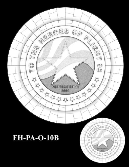 Fallen Heroes Flight 93 Medal Design Candidate FH-PA-O-10B