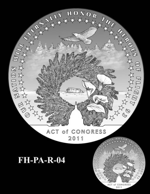 Fallen Heroes Flight 93 Medal Design Candidate FH-PA-R-04