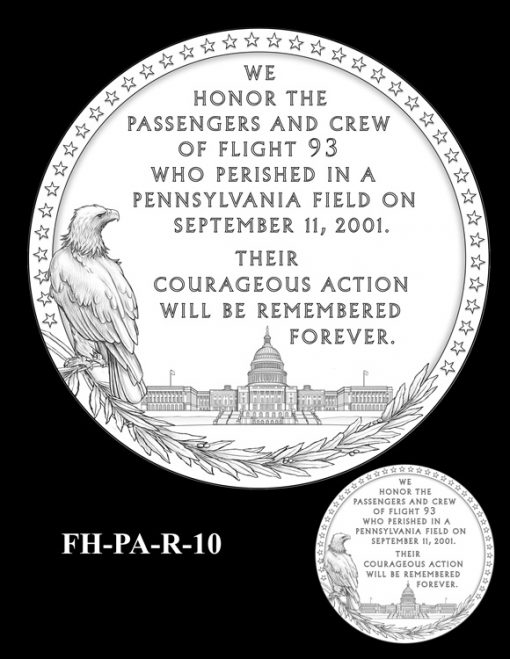 Fallen Heroes Flight 93 Medal Design Candidate FH-PA-R-10