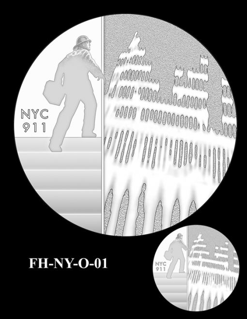 Fallen Heroes National September 11 Memorial and Museum Medal Design Candidate FH-NY-O-01