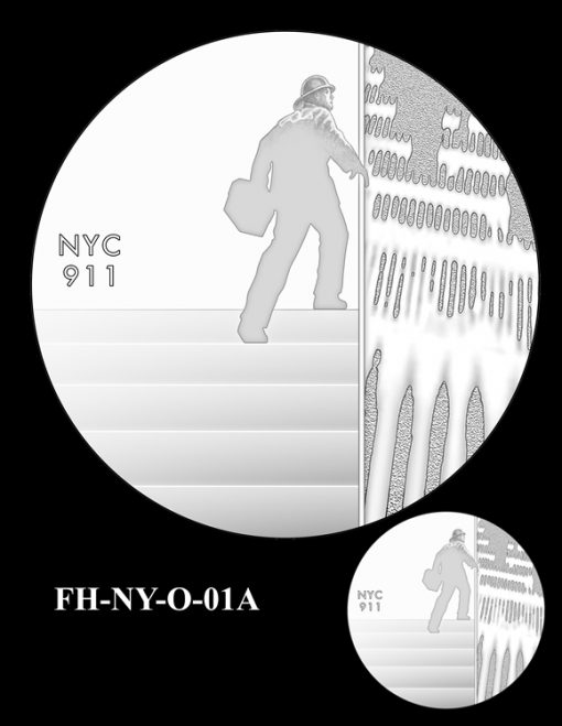 Fallen Heroes National September 11 Memorial and Museum Medal Design Candidate FH-NY-O-01A