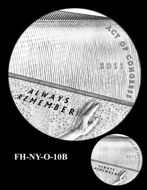 Fallen Heroes National September 11 Memorial and Museum Medal Design Candidate FH-NY-O-10B