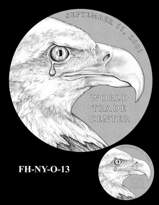 Fallen Heroes National September 11 Memorial and Museum Medal Design Candidate FH-NY-O-13