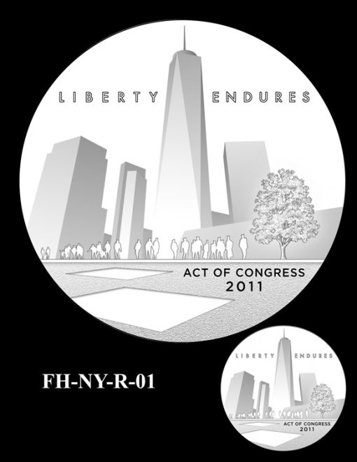 Fallen Heroes National September 11 Memorial and Museum Medal Design Candidate FH-NY-R-01