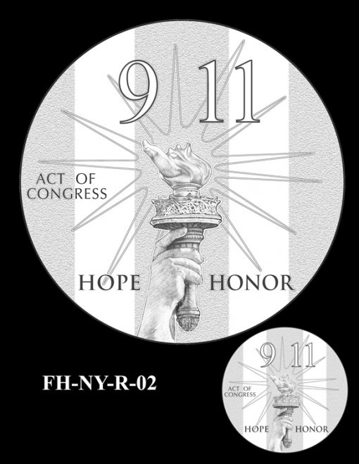 Fallen Heroes National September 11 Memorial and Museum Medal Design Candidate FH-NY-R-02